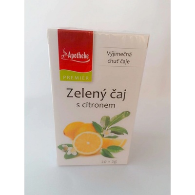 Apotheke Premier Zelený čaj s citronem 20 x 2 g