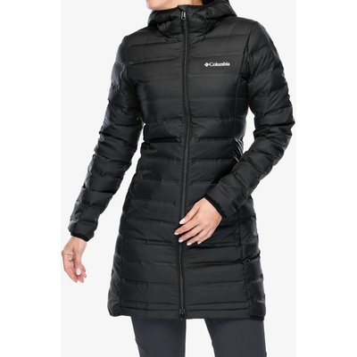 Columbia LAKE 22 down Long hooded jacket čierna biela