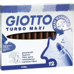GIOTTO Turbo Maxi Ком лект маркери 5 mm Brown 12 бр (F456016)