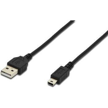 Digitus AK-300130-018-S USB 2.0, type A - mini B (5pin) M/M, 1,8m, černý