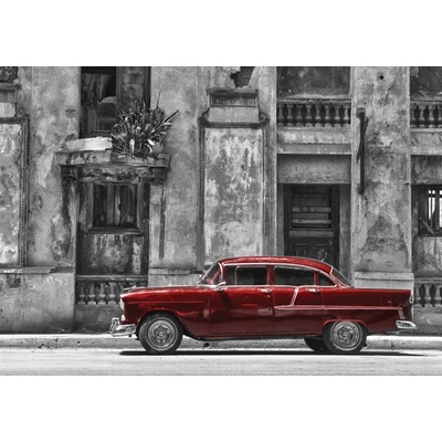 Postershop Fototapeta vliesováKubánská ulice červnené auto, rozměry 208x146 cm