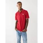 True Religion Блуза с яка True Religion Men's Short Sleeve Polo Shirt - Ruby Red