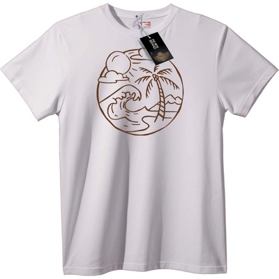 NOONEBRAND Тениска Тропически Плажен Кръг - 2XL, Black