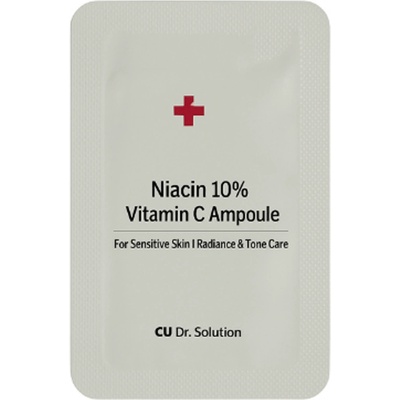 CUSKIN Dr. Solution Niacin 10% Vitamin C Ampoule (sample) - Осветляваща ампула с 10% ниацинамид и витамин 1, 5ml (sample)