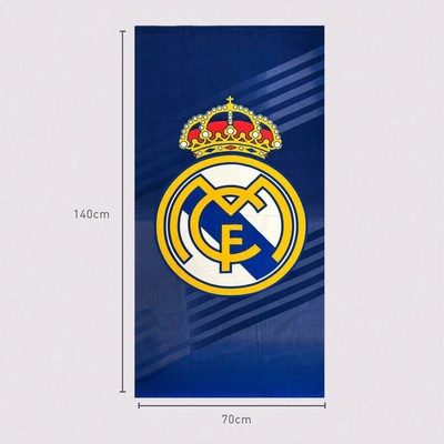 Cedrá futbalová osuška FC Real Madrid motív El Escudo 70 x 140 cm