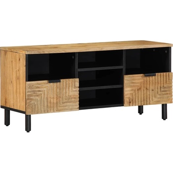 vidaXL TV шкаф кафяв 100x33x46 cm масивна дървесина манго (4017738)