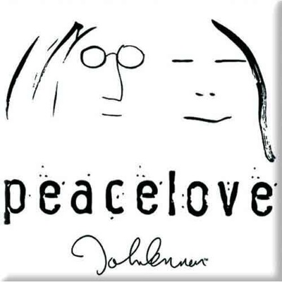 John Lennon Peacelove Black On White Магнит (JLMAG17)