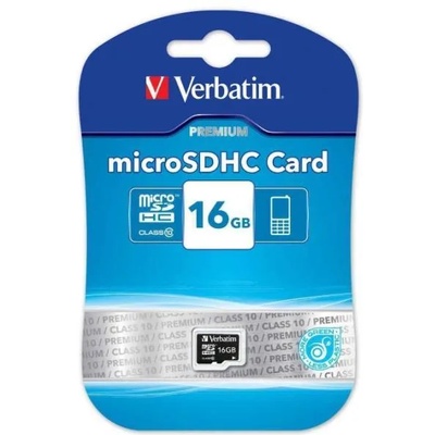 Verbatim Premium microSDHC 16GB C10 44010