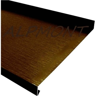 Parapet venkovní r.š.400mm - pozink Lakovaný RAL 8017 hnědá čoko s folií dl.2m