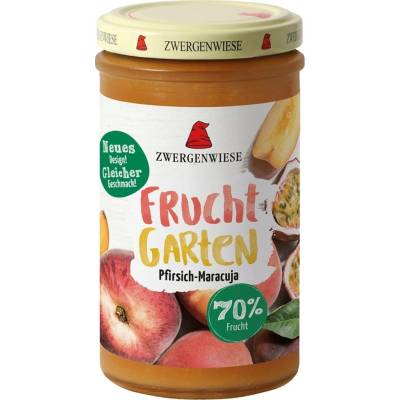 Zwergenwiese Bio FruchtGarten broskev-maracuja 225 g