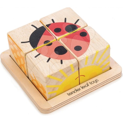 Tender Leaf Toys rozprávkové kocky baby Blocks s maľovanými obrázkami