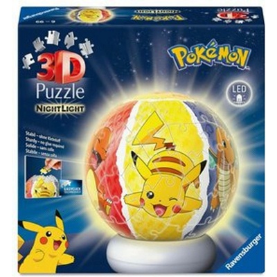 RAVENSBURGER 3D puzzle Svítící Pokémon 72 ks