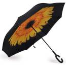 Obrácený deštník dvouvrstvý 5 oranžovožlutá slunečnice