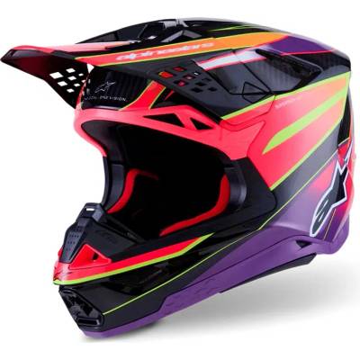 Alpinestars Supertech M10 ERA Ružová/Fialová/Žltá fluo lesklá