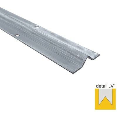 EKOfence Koľajnička vodiaca spodná-V, Zn, 59,5x14,5mm, t3mm 8758