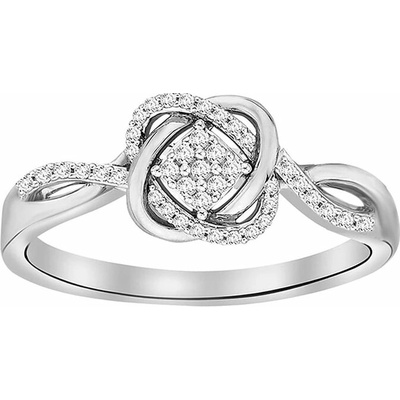 Eppi Proplétaný prsten s lab grown diamanty Ecrin R43405