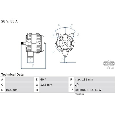 Generátor BOSCH 0 986 042 580 (0986042580)
