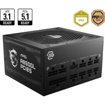 MSI MAG A850GL PCIE5 850W 80 PLUS Gold (306-7ZP8A11-CE0)