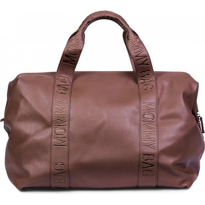 Childhome taška Mommy Bag Signature Vegan Leather Dark Brown