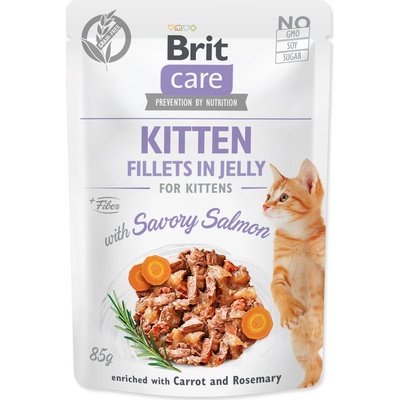 Brit Care Cat Fillets in Gravy Savory Salmon 12 x 85 g