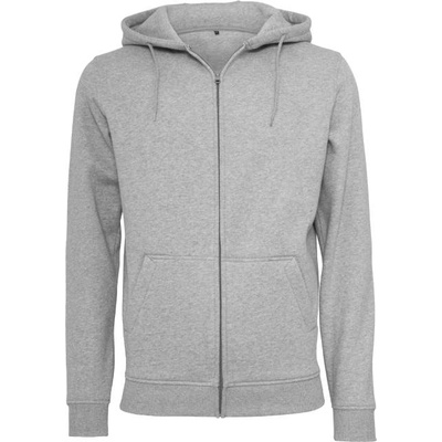 Build Your Brand ИЗГРАДЕТЕ СВОЯТА МАРКА ДО 012 / Мъжки суичър с цип от плътен памук - сив цвят xl (56001261004)