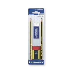 STAEDTLER Моливи 2 броя + гума + острилка
