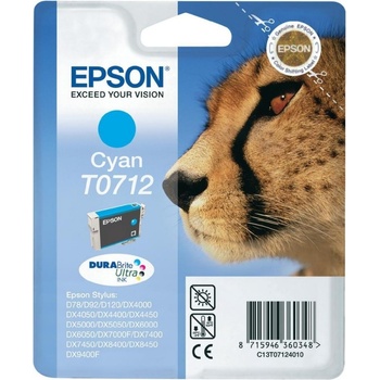 Epson Оригинален мастилен картридж Epson Cyan T0712 за D78|DX4000|4050|5000|5050|6000|6050|7000F "C13T07124011 (C13T07124011)