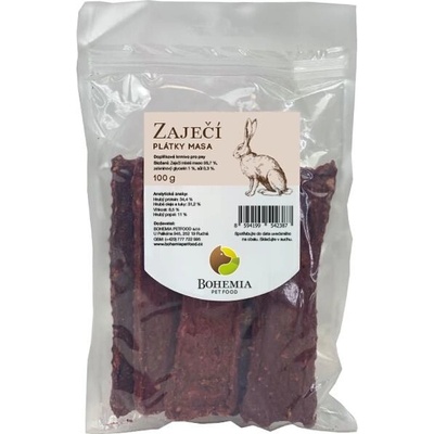 Bohemia Pet Food Zajačie plátky 100 g