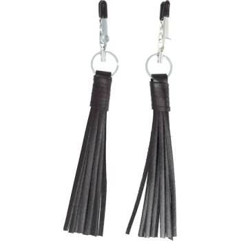 Image 1 of Rimba Щипки за зърна с черни кожени пискюли