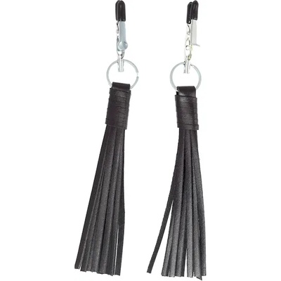 Rimba Щипки за зърна с черни кожени пискюли