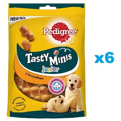 PEDIGREE Tasty Minis Junior 125 g krmivo pro štěně s kuřecím masem 6 x