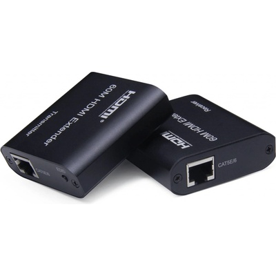 PremiumCord HDMI extender na 60m FULL HD 1080p přes jeden kabel Cat5e/6/6a/7, EDID nastavení - khext60-7 – Zboží Živě
