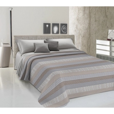 Mondo Italia Přikrývka na postel Piquet Azteco béžová Béžová 170x280 cm