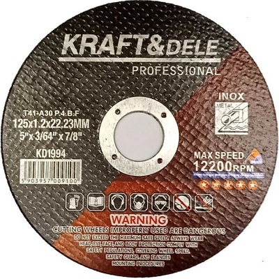Kotúč na kov 25 ks 125x1,2x22,23 mm KD1994
