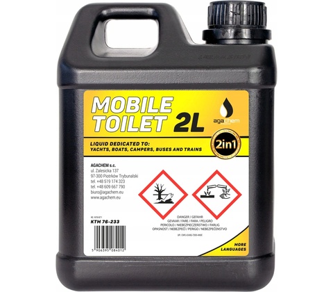 AgaChem Chemie pro mobilní a suché toalety 2v1 2l