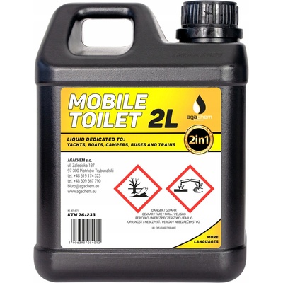 AgaChem Chemie pro mobilní a suché toalety 2v1 2l