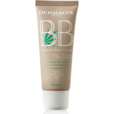 Dermacol BB Cream Cannabis Beauty Cream SPF15 bb krém 2 Medium 30 ml – Zboží Dáma