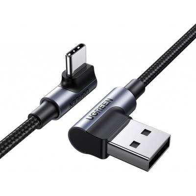 Ugreen US176 90° uhlový USB C - USB 2.0 480Mb/s 3A, 3m, černý