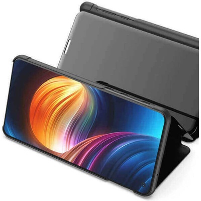 Pouzdro SES Zrdcadlové plastové flip Xiaomi Redmi Note 12 Pro 5G - černé