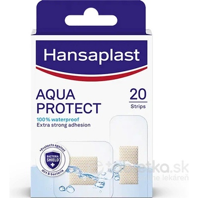 Hansaplast AQUA PROTECT náplasť, stripy 20 ks