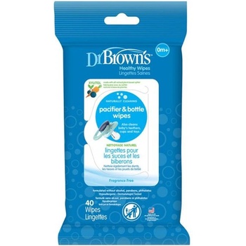 Dr. Brown's Мокри кърпички за залъгалки и бебешки шишета Dr. Brown's, 40 броя (72239310670)
