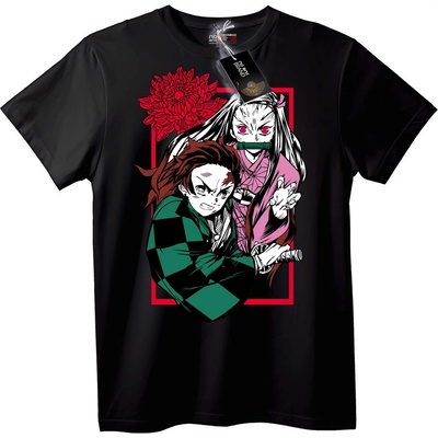 NOONEBRAND Тениска Demon Slayer Tanjiro & Nezuko - M, White