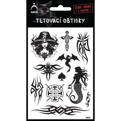 ARCH Černé tetovací obtisky - fantasy 2625