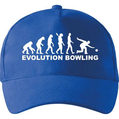 Bowling evolúcia so zahnutým šiltom a mosaznou sponou Kráľovská modrá