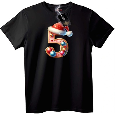NOONEBRAND Тениска Коледен Номер 5 - XL, White