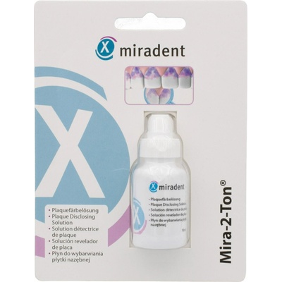Miradent 2 ton roztok na indikáciu plaku 10 ml