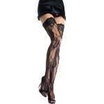 HiSmith Leg Avenue Rose Lace Thigh Highs 9215