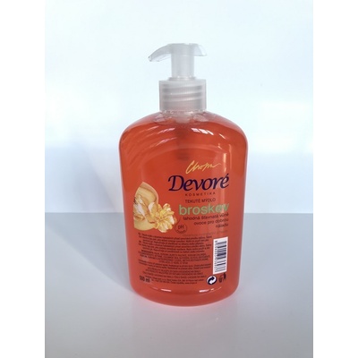 Devoré tekuté mýdlo Broskev dávkovač 500 ml