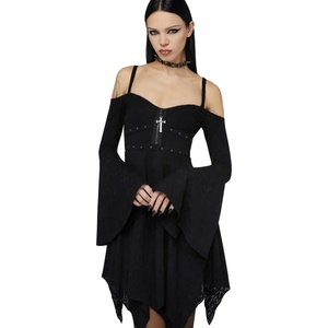 KILLSTAR дамска рокля KILLSTAR X MOTIONLESS IN WHITE - Black Damask - Black - KSRA014416