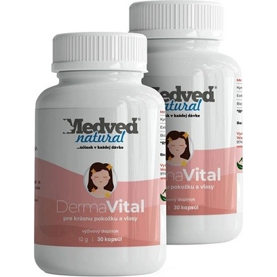 Medveď Natural DermaVital 2 x 30 kapsúl